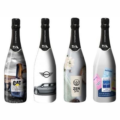 Champagne totalement personnalis&eacute; pour un cadeau client d entreprise