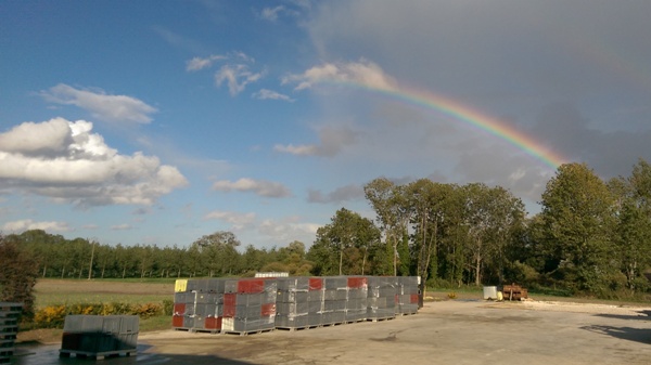 Septembre - superbe arc-en-ciel sur le quai du pressoir