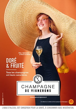 Champagne blanc de blanc fruit&eacute;