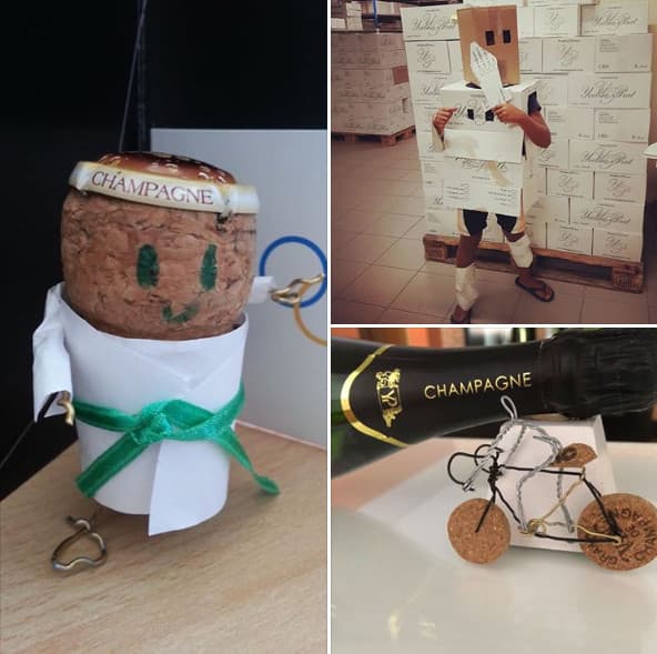 Bricolage avec muselet de champagne pendant le coronavirus