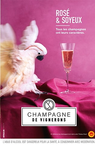 Champagne ros&eacute; de petit producteur 