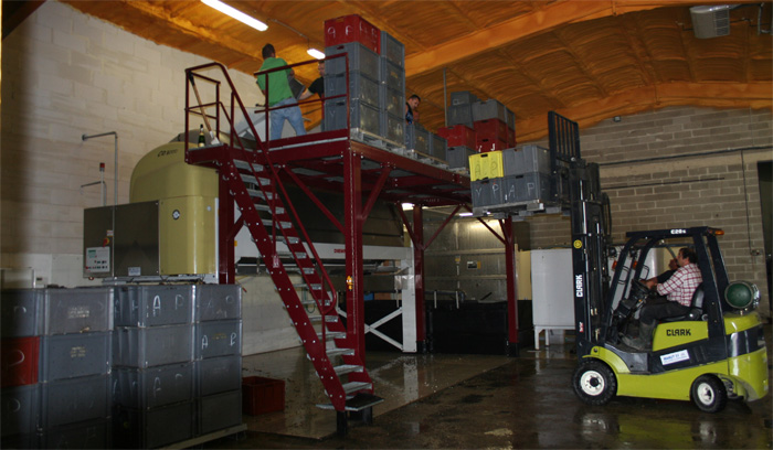 Chargement du pressoir