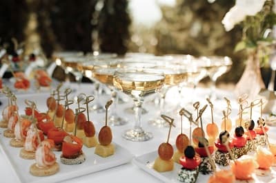 Bar a champagne pour cocktail mariage