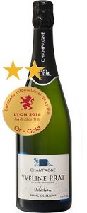 Champagne blanc de blancs avec fines bulles