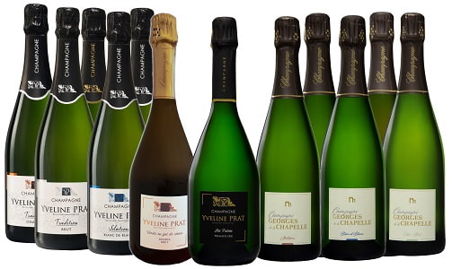 promotion sur notre champagne pour le d&eacute;guster avec notre S&eacute;lection complete Champagne de producteur Yveline Prat et Georges de la Chapelle 