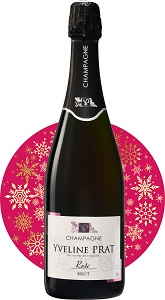 Champagne ros&eacute; pour la buche aux fruits rouges de Noel 