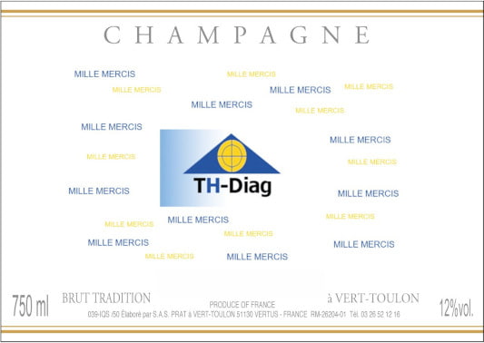 Etiquette personnalis&eacute;e champagne avec logo pour une entreprise ou une association