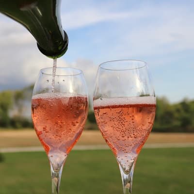 Champagne ros&eacute; pour un ap&eacute;ritif