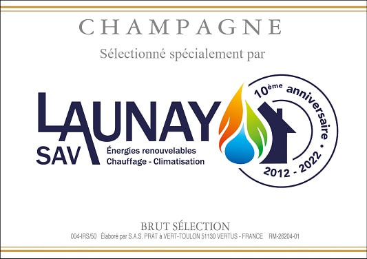 Etiquette personnalis&eacute;e champagne avec logo pour un cadeau entreprise
