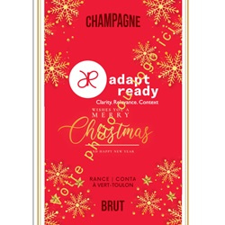 Etiquette de champagne pour Noel pour un cadeau original