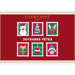 Champagne personnalis� pour Noel