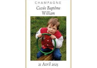Bouteille de champagne bapteme avec photo 