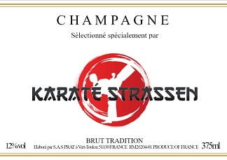 Etiquette personnalis&eacute;e champagne pour promotion