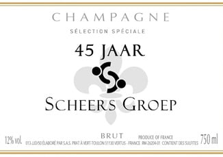 Etiquette personnalis&eacute;e champagne pour anniversaire de mariage