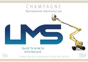 Champagne personnalis&eacute; pour un cadeau de Noel