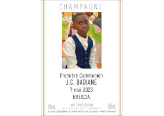 Etiquette de champagne pour communion