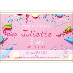 Champagne pour f�te anniversaire ado