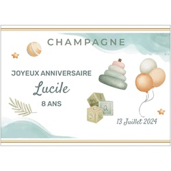 Etiquette pour anniversaire b�b�