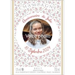champagne personnalis� pour anniversaire maman 