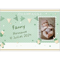 bouteille personnalis�e pour une naissance avec photo