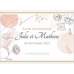 �tiquette pour mariage jardin anglais rose