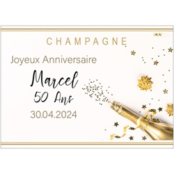 �tiquette personnalis�e pour une f�te