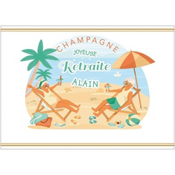 �tiquette personnalis�e pour un d�part en retraite