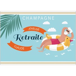 �tiquette personnalis�e pour un d�part en retraite homme