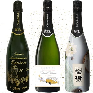 Bouteille de Champagne personnalis&eacute;e