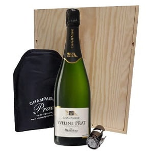 Cadeau pour un homme qui aime le vin Coffret champagne bouchon en coffret bois