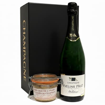 Coffret champagne et foie gras pour un beau cadeau gastronomique