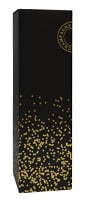Coffret cadeau noir et dor&eacute; pour 1 bouteille de champagne