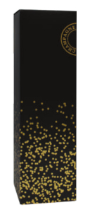 Coffret cadeau noir et dor&eacute; pour 1 bouteille de champagne