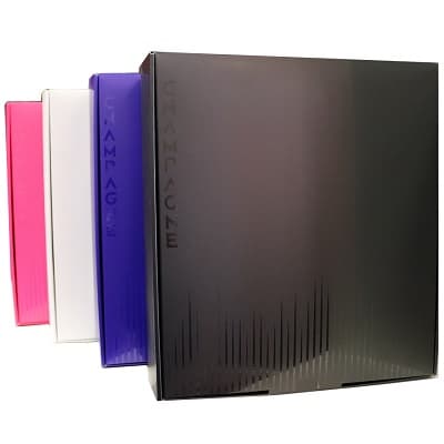Coffret de champagne rose, bleu, noir ou blanc pour offrir du Champagne