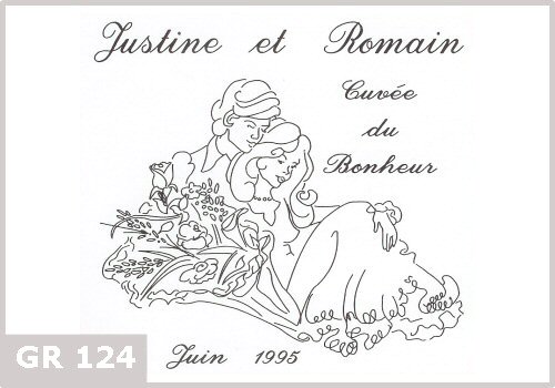 Gravure sur champagne pour mariage