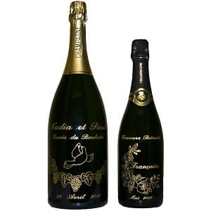 Champagne avec gravure pour offrir &agrave; votre maman 