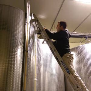 Le travail sur les cuves et les vins pendant les vendanges en caves